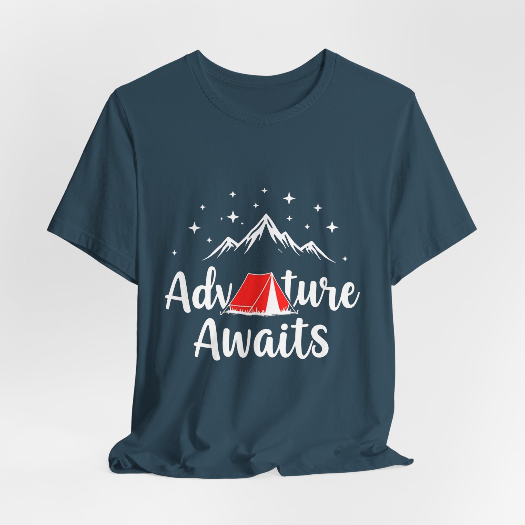 Adventure Awaits Mountain Range - Minimalist Outdoor Tee - Explorer Shirt