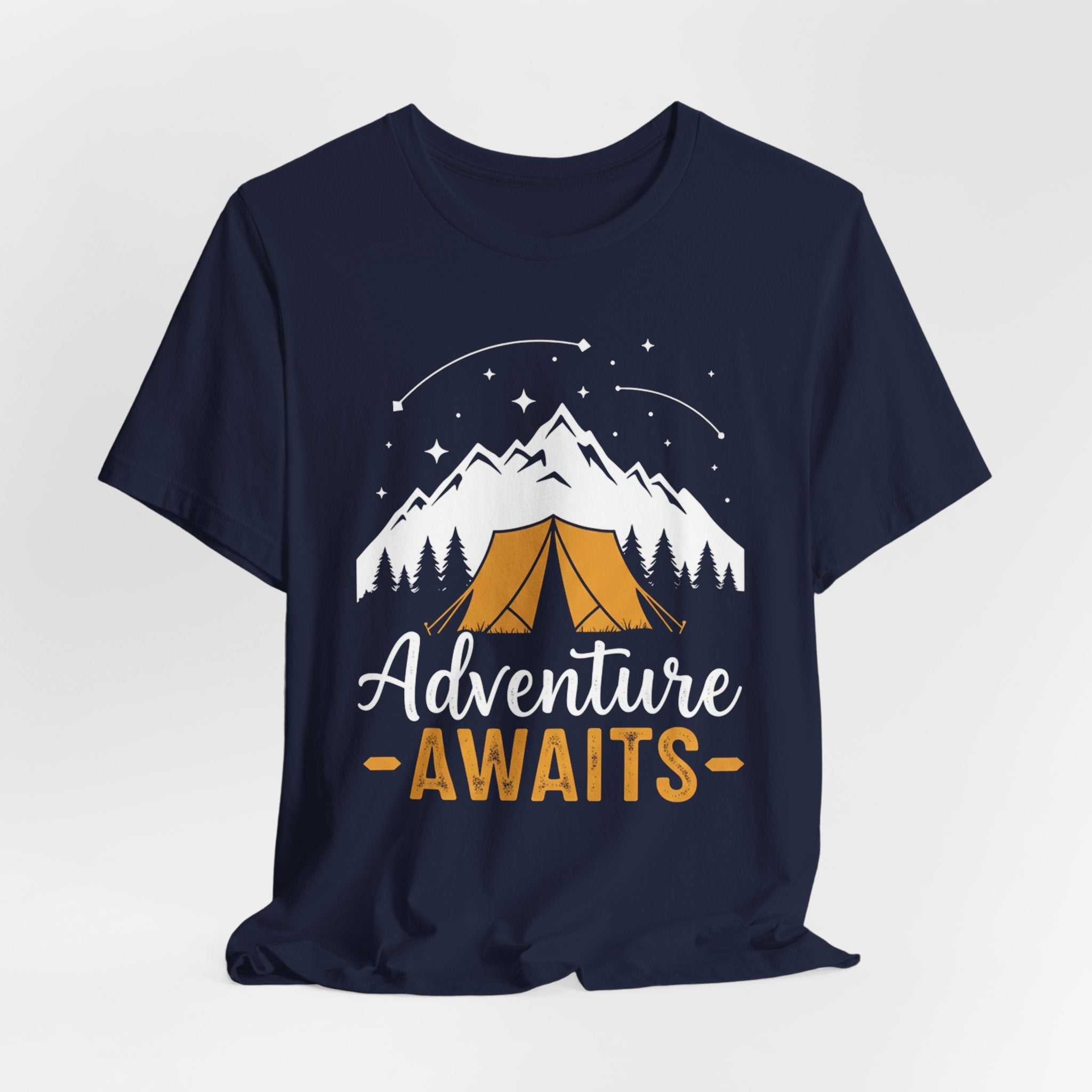 Adventure Awaits Camping Tent - Outdoor T-Shirt - Mountain Explorer Tee