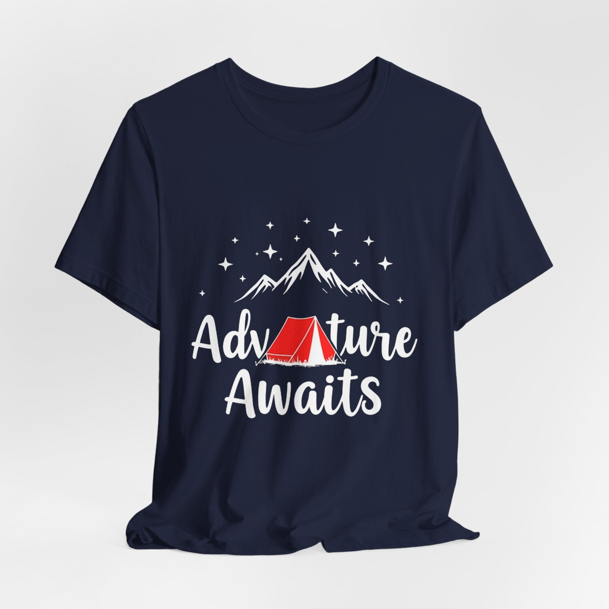Adventure Awaits Mountain Range - Minimalist Outdoor Tee - Explorer Shirt