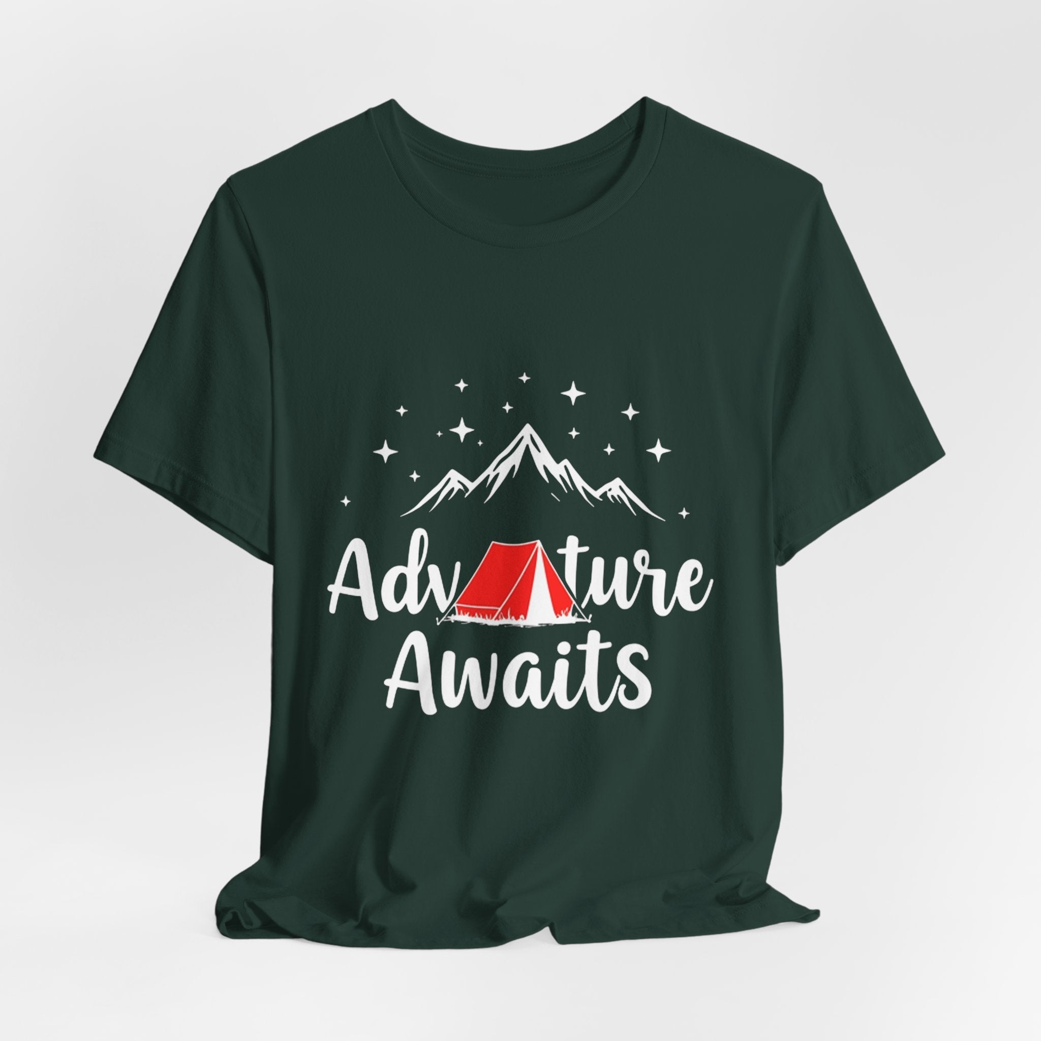 Adventure Awaits Mountain Range - Minimalist Outdoor Tee - Explorer Shirt