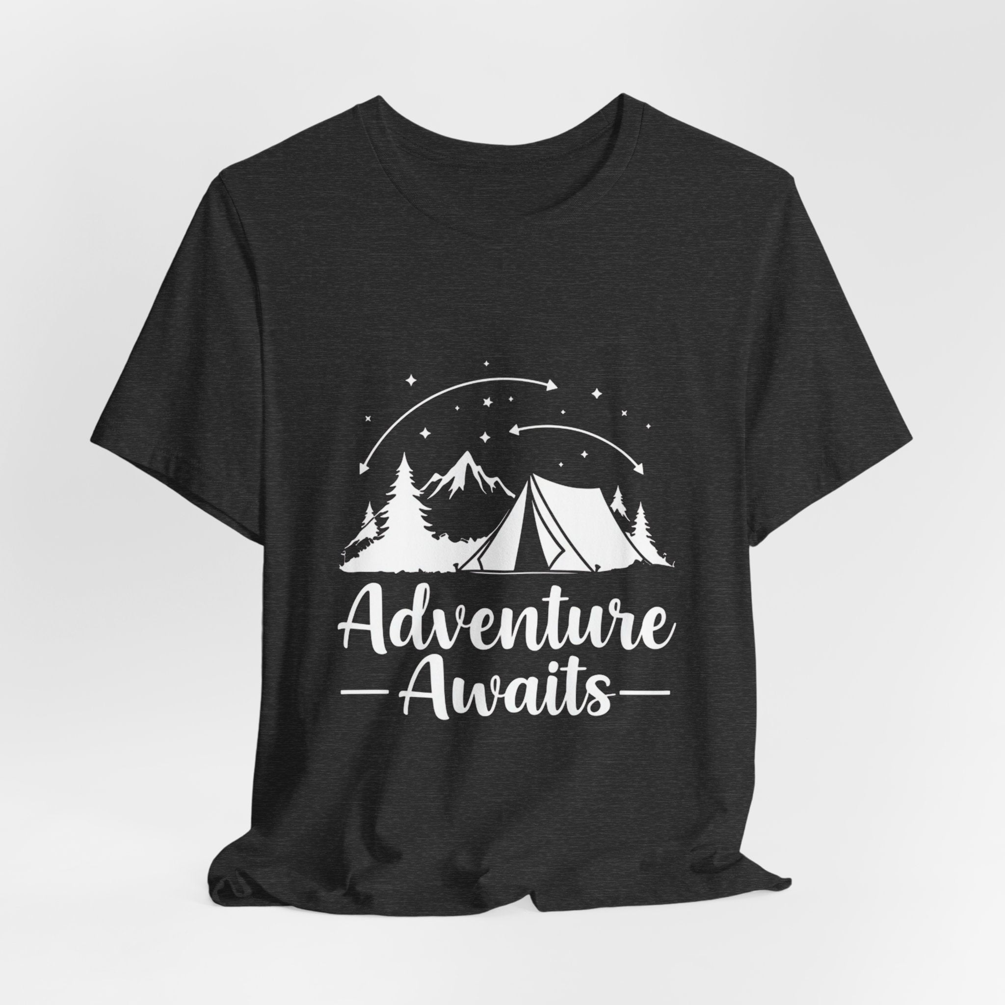 Adventure Awaits Forest Camp - Pine Trees T-Shirt - Wilderness Explorer Tee
