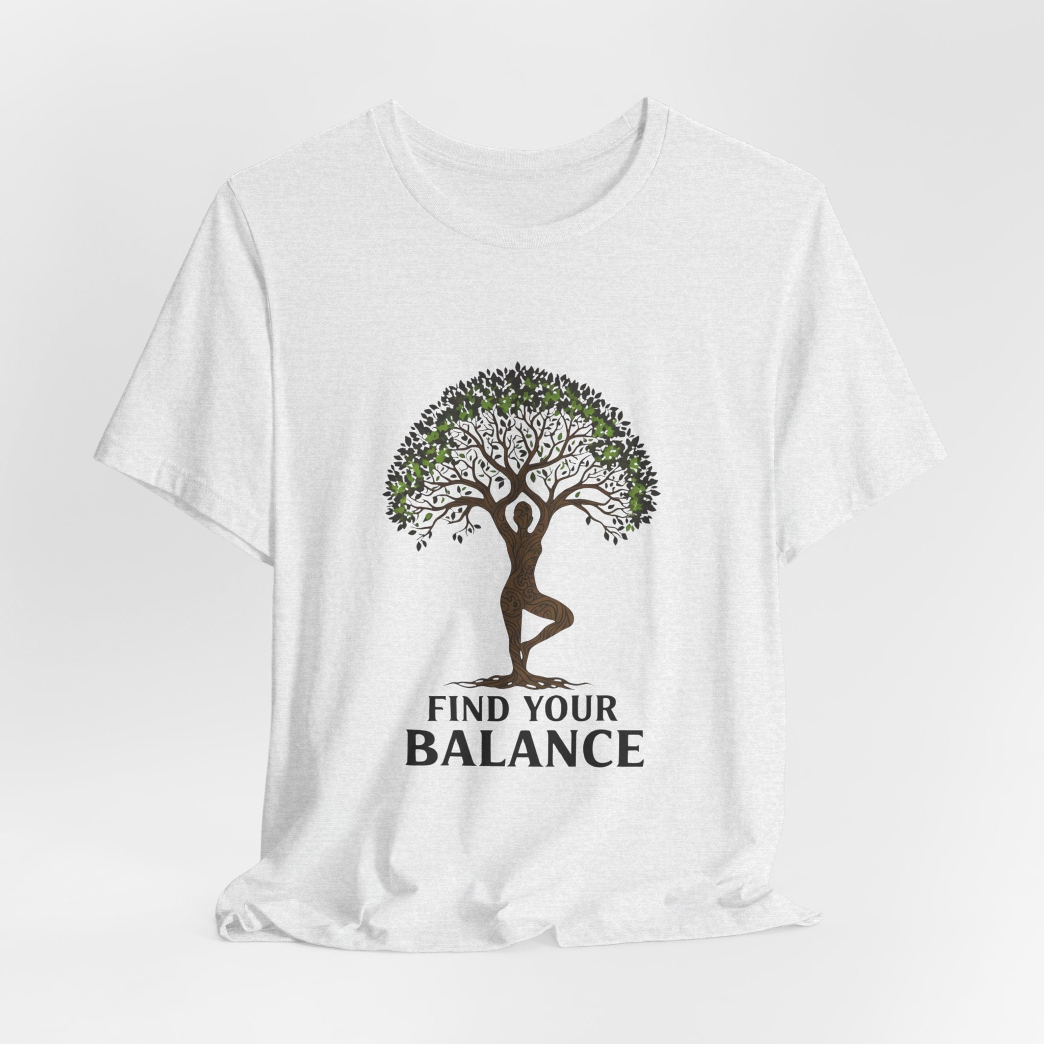 Find Your Balance Rooted - Tree of Life Yoga Tee - Grounding Meditation Shirt