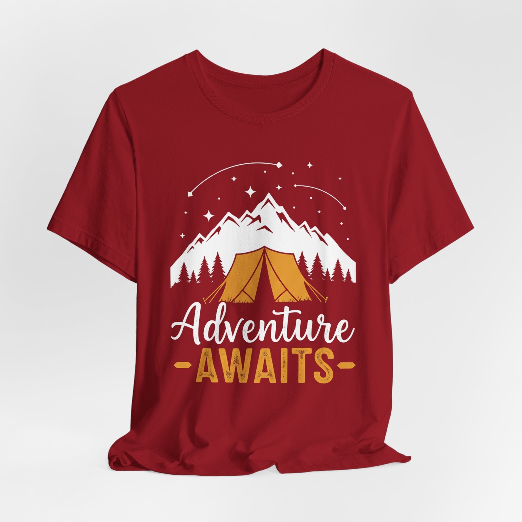 Adventure Awaits Camping Tent - Outdoor T-Shirt - Mountain Explorer Tee
