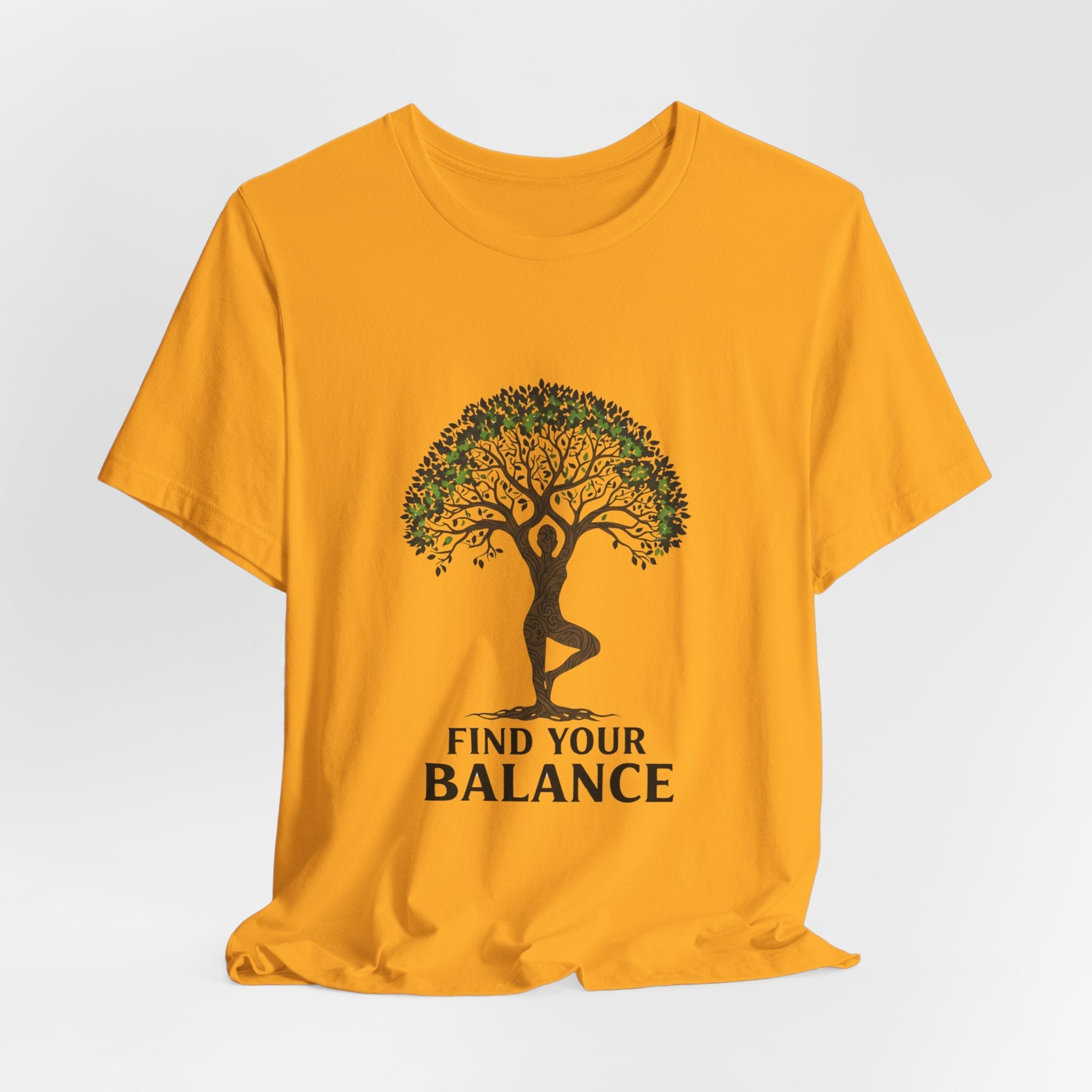 Find Your Balance Rooted - Tree of Life Yoga Tee - Grounding Meditation Shirt