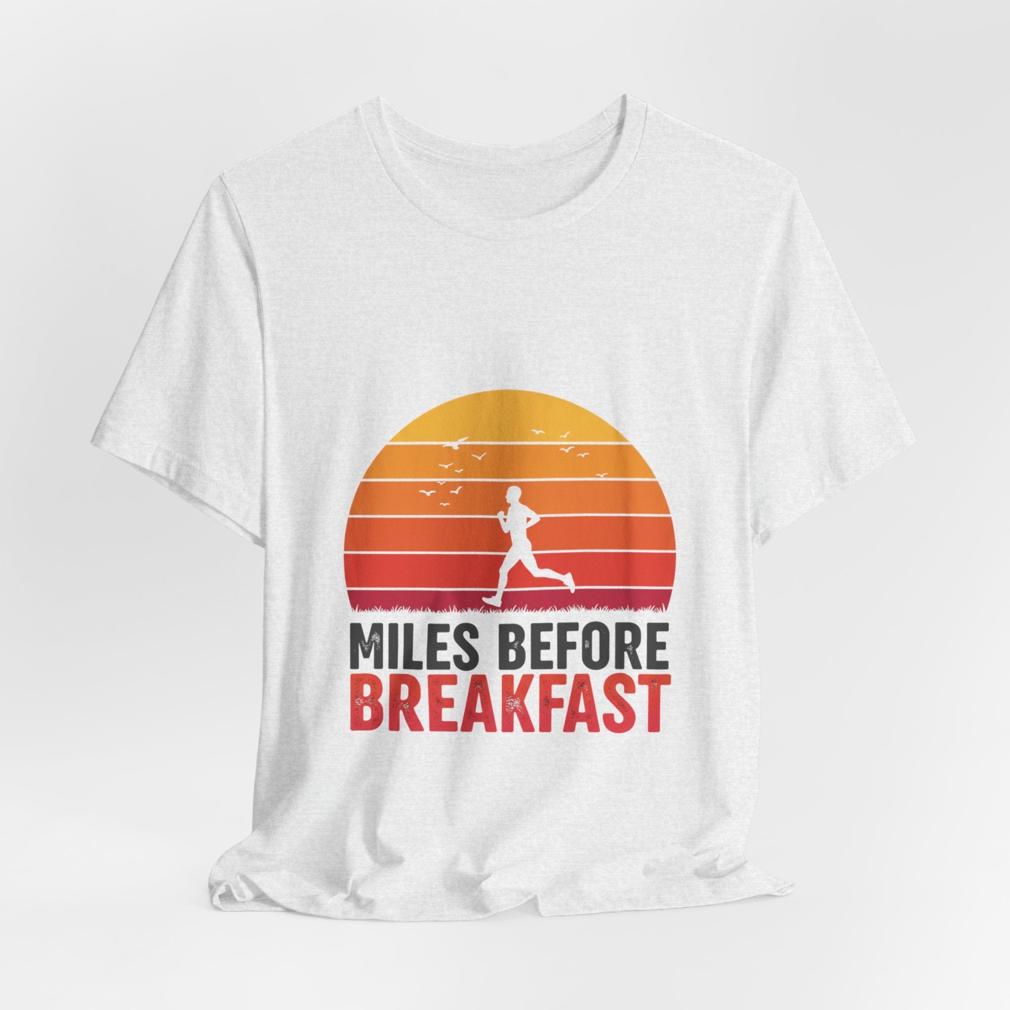 Miles Before Breakfast Trail - Personal Trail Runner Tee - Mountain Morning Shirt