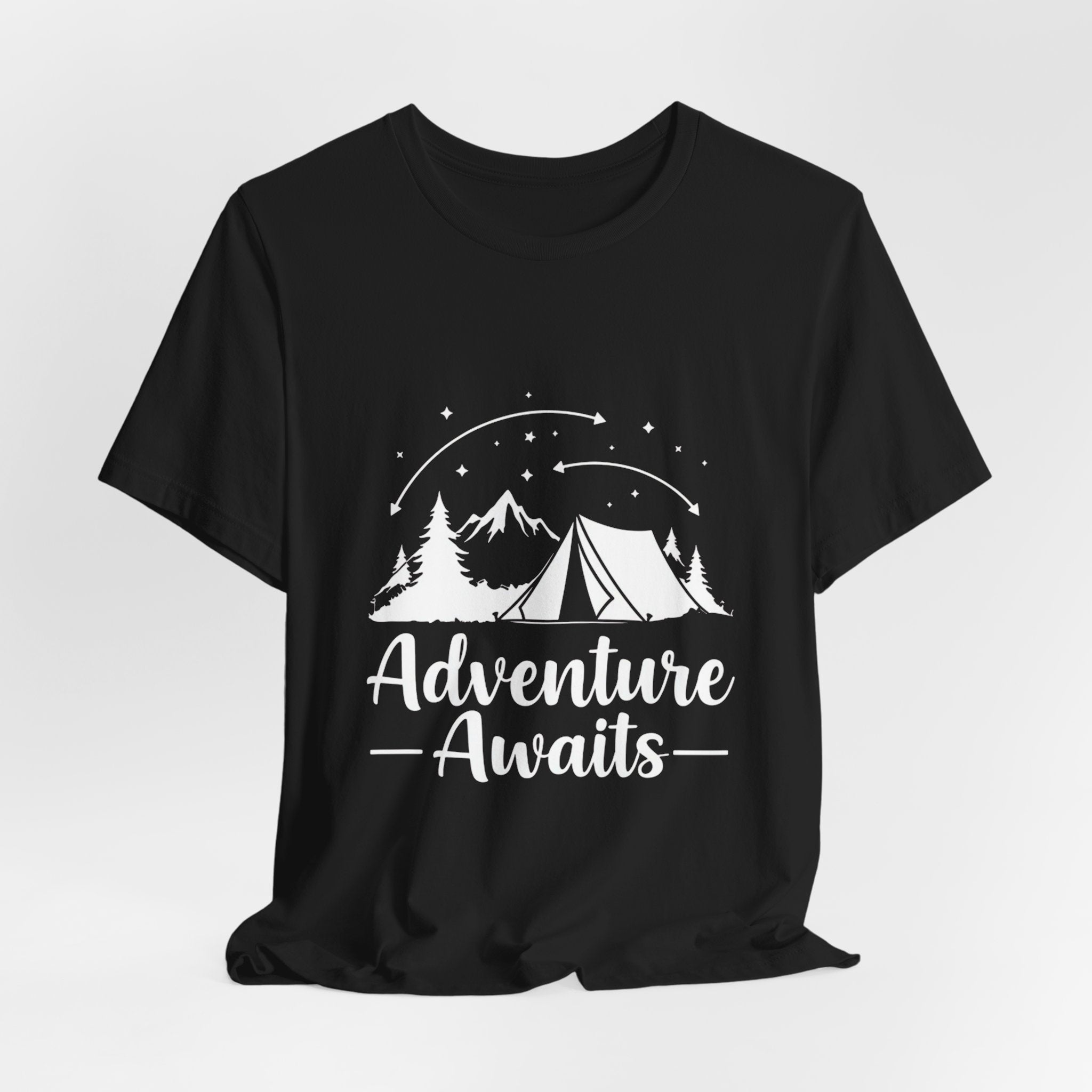 Adventure Awaits Forest Camp - Pine Trees T-Shirt - Wilderness Explorer Tee