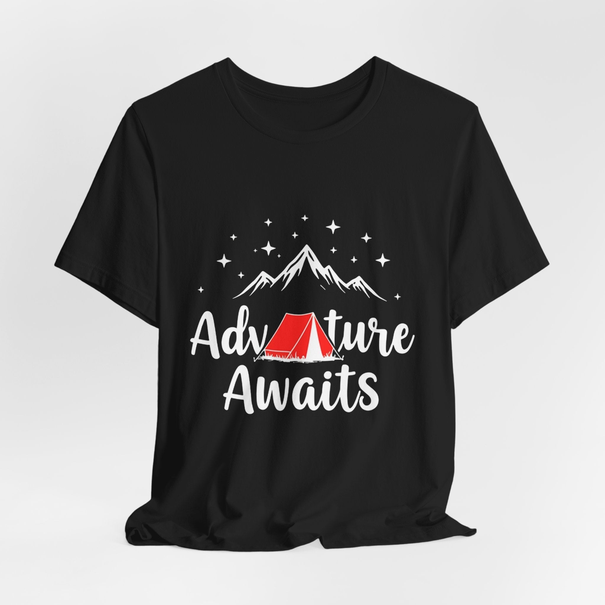 Adventure Awaits Mountain Range - Minimalist Outdoor Tee - Explorer Shirt