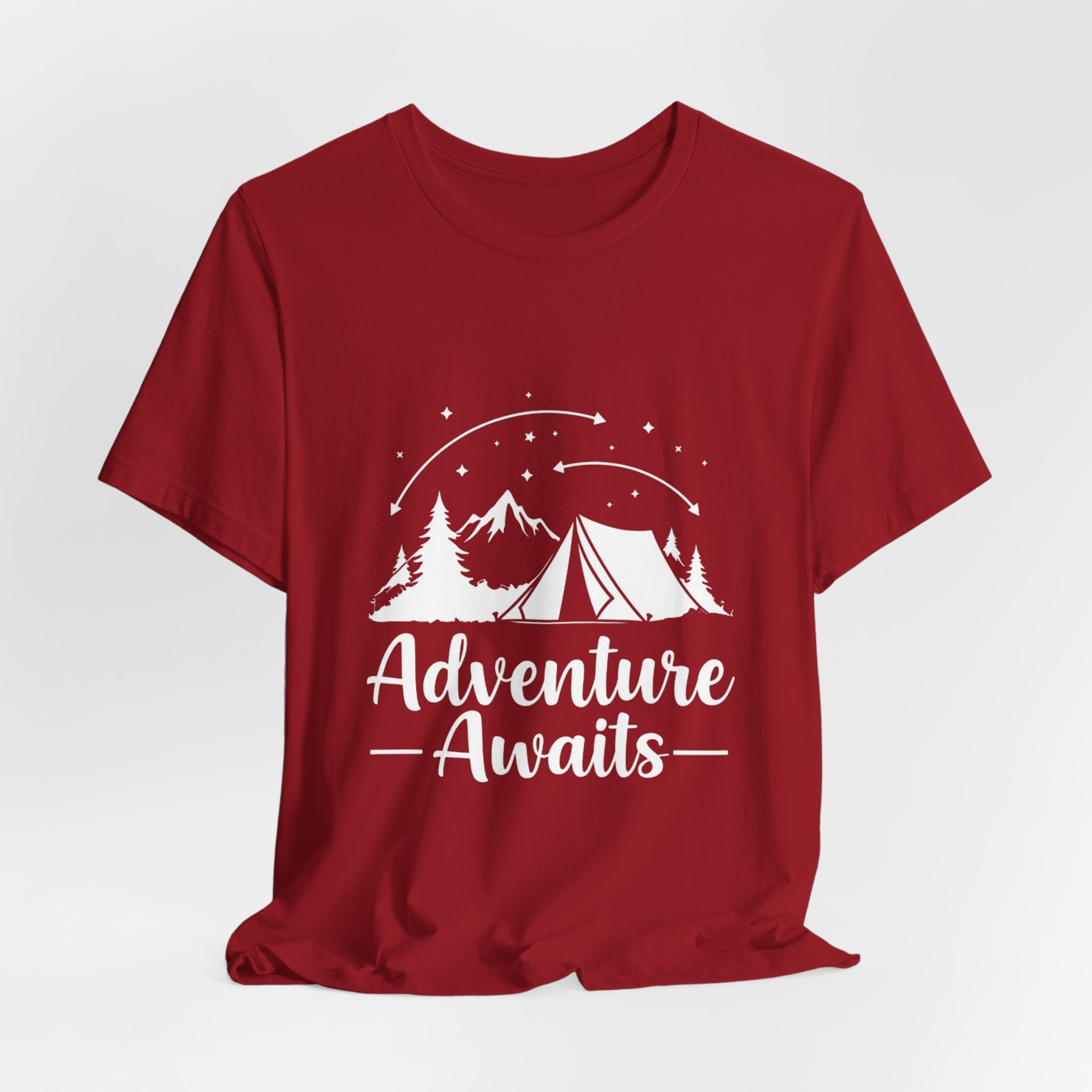 Adventure Awaits Forest Camp - Pine Trees T-Shirt - Wilderness Explorer Tee