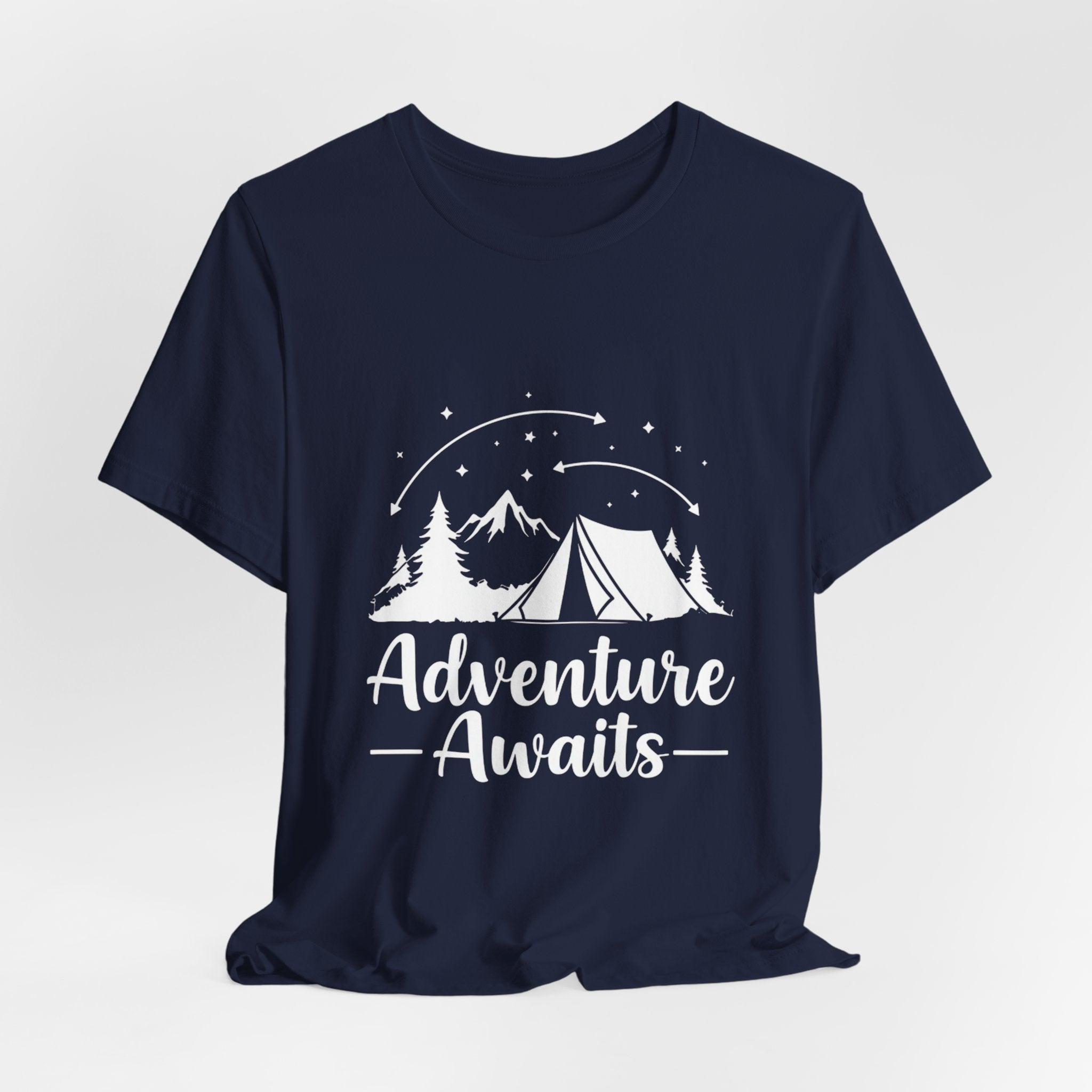 Adventure Awaits Forest Camp - Pine Trees T-Shirt - Wilderness Explorer Tee
